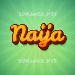 naija in Green Rays style - 3D name wallpaper
