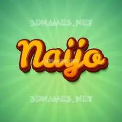 naijo in Green Rays style - 3D name wallpaper