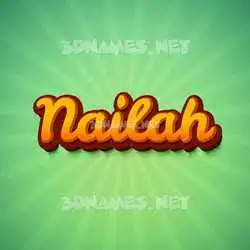 nailah in Green Rays style - 3D name wallpaper