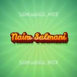 naim salmani in Green Rays style - 3D name wallpaper