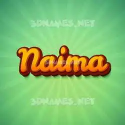 naima in Green Rays style - 3D name wallpaper