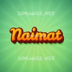 naimat in Green Rays style - 3D name wallpaper