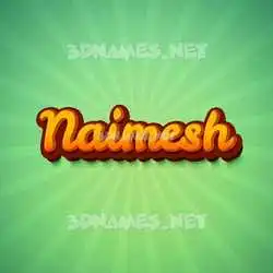 naimesh in Green Rays style - 3D name wallpaper