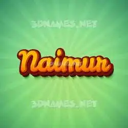 naimur in Green Rays style - 3D name wallpaper