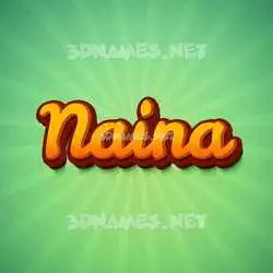 naina in Green Rays style - 3D name wallpaper