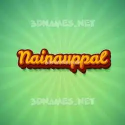 nainauppal in Green Rays style - 3D name wallpaper