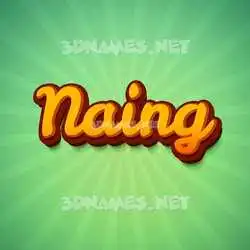 naing in Green Rays style - 3D name wallpaper