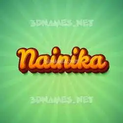 nainika in Green Rays style - 3D name wallpaper