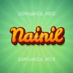 nainil in Green Rays style - 3D name wallpaper