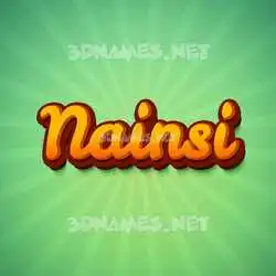 nainsi in Green Rays style - 3D name wallpaper