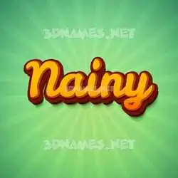 nainy in Green Rays style - 3D name wallpaper