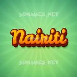 nairiti in Green Rays style - 3D name wallpaper
