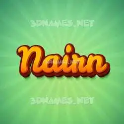 nairn in Green Rays style - 3D name wallpaper