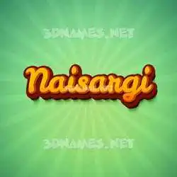 naisargi in Green Rays style - 3D name wallpaper
