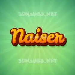 naiser in Green Rays style - 3D name wallpaper