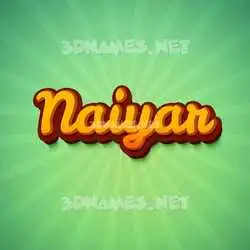 naiyar in Green Rays style - 3D name wallpaper