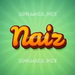 naiz in Green Rays style - 3D name wallpaper