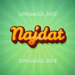 najdat in Green Rays style - 3D name wallpaper