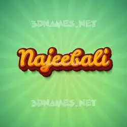najeebali in Green Rays style - 3D name wallpaper