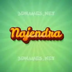 najendra in Green Rays style - 3D name wallpaper