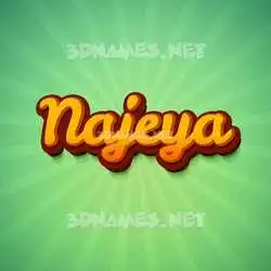 najeya in Green Rays style - 3D name wallpaper
