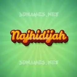 najhidijah in Green Rays style - 3D name wallpaper