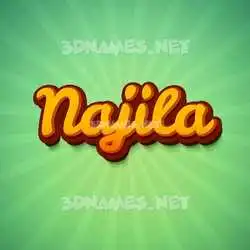 najila in Green Rays style - 3D name wallpaper