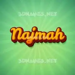 najmah in Green Rays style - 3D name wallpaper