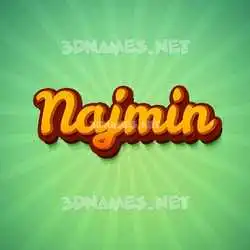 najmin in Green Rays style - 3D name wallpaper