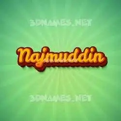 najmuddin in Green Rays style - 3D name wallpaper