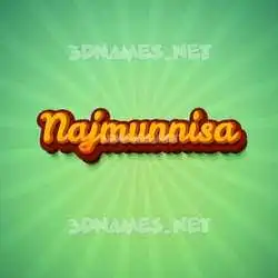najmunnisa in Green Rays style - 3D name wallpaper
