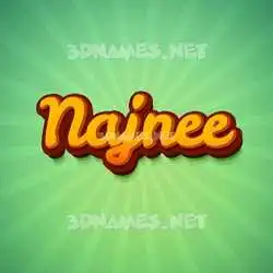 najnee in Green Rays style - 3D name wallpaper