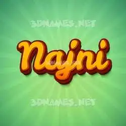 najni in Green Rays style - 3D name wallpaper