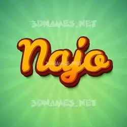 najo in Green Rays style - 3D name wallpaper