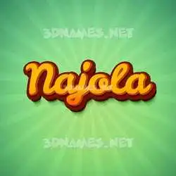 najola in Green Rays style - 3D name wallpaper