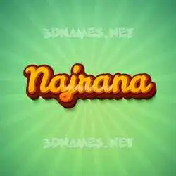 najrana in Green Rays style - 3D name wallpaper