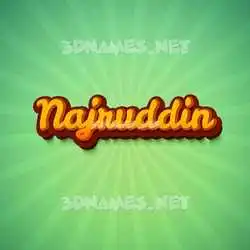 najruddin in Green Rays style - 3D name wallpaper