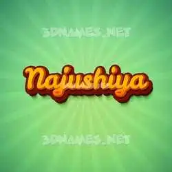 najushiya in Green Rays style - 3D name wallpaper