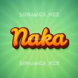 naka in Green Rays style - 3D name wallpaper
