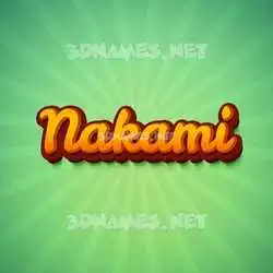 nakami in Green Rays style - 3D name wallpaper