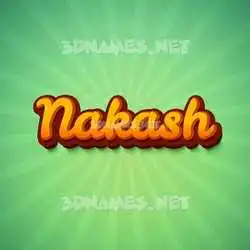 nakash in Green Rays style - 3D name wallpaper