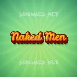 naked men in Green Rays style - 3D name wallpaper