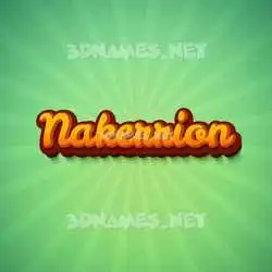nakerrion in Green Rays style - 3D name wallpaper