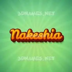 nakeshia in Green Rays style - 3D name wallpaper