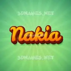 nakia in Green Rays style - 3D name wallpaper