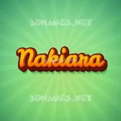 nakiara in Green Rays style - 3D name wallpaper