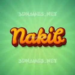 nakib in Green Rays style - 3D name wallpaper