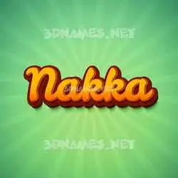 nakka in Green Rays style - 3D name wallpaper