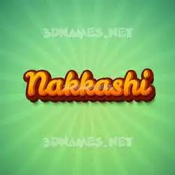 nakkashi in Green Rays style - 3D name wallpaper