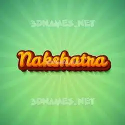 nakshatra in Green Rays style - 3D name wallpaper